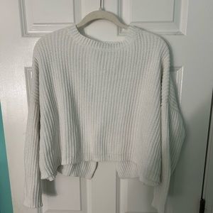 White Open Back Sweater